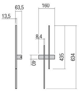 Redo 01-2744 - Lampada da parete LED TANGENT LED/13W/230V CRI 90 bianca