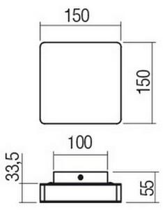 Redo 01-2384 - Applique da parete LED TABLET LED/11W/230V 3000K CRI 90 nero