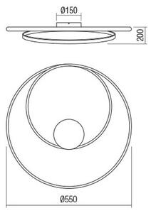 Redo 01-1886 - Plafoniera LED dimmerabile TORSION LED/29W/230V bianca