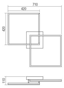 Redo 01-1643 - Plafoniera LED dimmerabile KLEE LED/57W/230V dorata