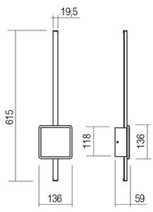 Redo 01-2697 - Applique LED DIAZ LED/20W/230V CRI 90 oro