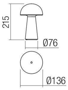 Redo 90439 - Lampada touch dimmerabile a LED KIRA LED/4,7W/230V 2200 mAh nera