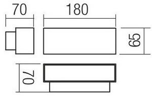 Redo 90096 - Lampada da esterno PLANIT LED/10W/230V 3000K IP54 antracite