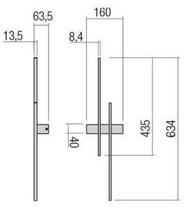 Redo 01-2746 - Lampada da parete LED TANGENT LED/13W/230V CRI 90 bianca