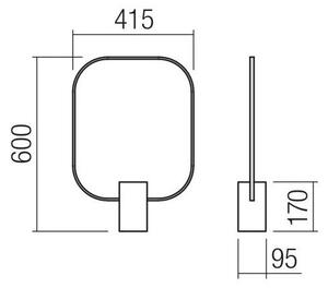 Redo 01-1227 - Lampada da tavolo LED dimmerabile DOM LED/21W/230V nera