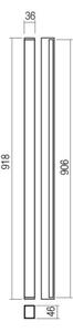 Redo 01-2765 - Applique LED PLOT LED/31W/230V 90 cm nero