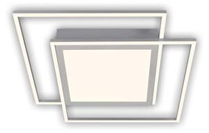 Brilo - Plafoniera LED 2xLED/16W/230V + LED/19W 51,5x51,5 cm cromo opaco