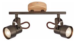 Brilo - Faretto LED TAHUN 2xGU10/5W/230V marrone