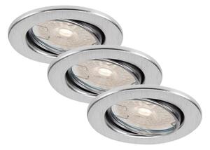 Brilo - set di 3 faretti LED dimmerabili da incasso per bagno DIMM LED/5,5W/230V IP23