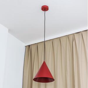 Lampada a sospensione con cavo ETNA II 1xE27/15W/230V diam. 25 cm rossa