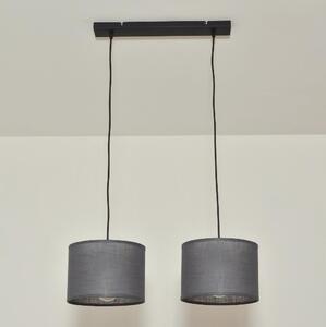 Lampadario a cavo ALBA 2xE27/15W/230V grigio