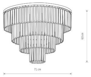 Nowodvorski Lighting Plafoniera Cristal, trasparente/nero, Ø 71 cm