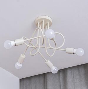 Lampadario a plafone OXFORD 5xE27/15W/230V crema