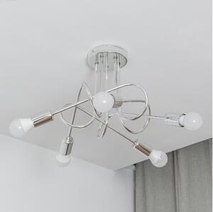 Lampadario a montaggio superficiale OXFORD 5xE27/15W/230V cromo lucido