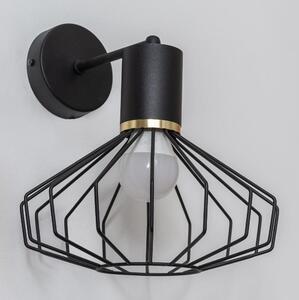 Applique SOLANO 1xE27/15W/230V nero/oro