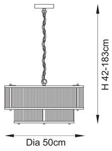 Endon 110944 - Lampadario a catena RIDGETON 5xE14/6W/230V in ottone