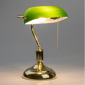 Brilagi - Lampada da scrivania BANK OFFICE 1xE27/60W/230V dorata/verde