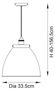 Endon 98749 - FRANKLIN Lampada a sospensione con cavo 1xE27/10W/230V nero/ottone