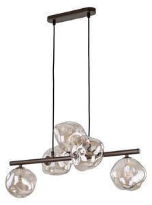 Lampada a sospensione con cavo LAVA 5xG9/8W/230V bronzo/beige fumé