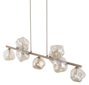 Lampadario a sospensione con cavo LAVA 9xG9/8W/230V beige/beige fumé