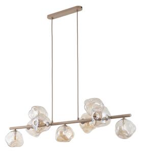 Lampadario a sospensione con cavo LAVA 9xG9/8W/230V beige/beige fumé