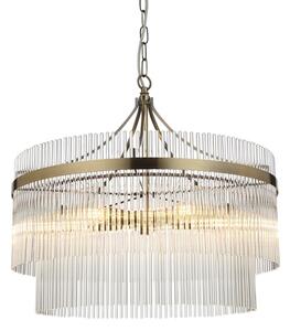 Endon 99166 - Lampadario a catena MARIETTA 5xE14/7W/230V ottone/trasparente