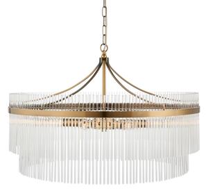 Endon 112574 - Lampadario a catena MARIETTA GRAND 7xE14/7W/230V ottone/trasparente