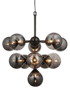 Endon 101147 - Lampadario a sospensione su cavo OSCAR 11xG9/18W/230V nero/fumé