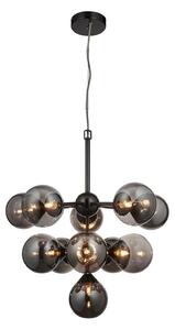 Endon 101147 - Lampadario a sospensione su cavo OSCAR 11xG9/18W/230V nero/fumé