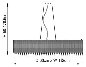 Endon 81979 - Lampadario in cristallo GALINA a sospensione con cavo 8xG9/25W/230V, cromo lucido