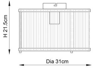 Endon 106265 - Plafoniera RIDGETON 1xE27/10W/230V ottone