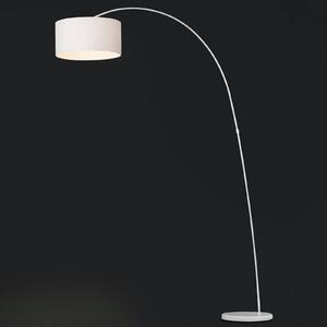 FARO BARCELONA Decorativa lampada ad arco PAPUA, bianca