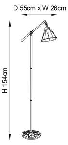 Endon 74355 - Lampada da terra Tiffany DARK STAR 1xE14/40W/230V