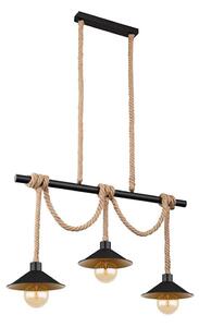 Globo 15690-3H - Lampadario a sospensione su cavo DIANA 3xE27/60W/230V nero
