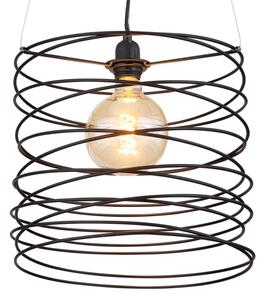 Globo 15640H - Lampada a sospensione su cavo TILLY 1xE27/60W/230V nera