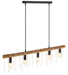 Globo 15532-5H - Lampada a sospensione con cavo KIRA 5xE14/40W/230V nero/marrone