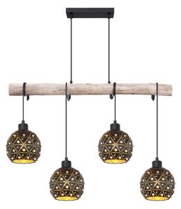 Globo 54029-4H - Lampadario sospeso con cavo JODIE 4xE27/40W/230V beige/nero