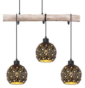 Globo 54029-4H - Lampadario sospeso con cavo JODIE 4xE27/40W/230V beige/nero