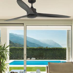 FARO BARCELONA Ventilatore da soffitto LED Tonic, marrone scuro