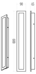Applique LED da esterno WOW LED/20W/230V 3000/4000/6500K 60 cm IP54 nero