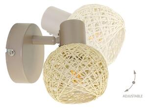 Faretto da parete DEX 1xE14/10W/230V beige/crema