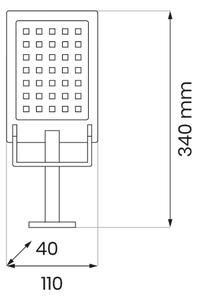 Faretto solare LED con sensore ADIK LED/1,2W/3,7V 1200 mAh 6500K IP44