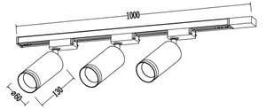 Faretto per sistema binario PIPE 3x GU10/10W/230V bianco