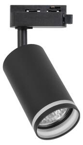 Faretto per sistema a binario monofase PIPE 1xGU10/10W/230V nero