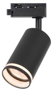 Faretto per sistema a binario monofase PIPE 1xGU10/10W/230V nero