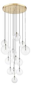 Zuma Line P0606-13B-2GAC - Lampadario a sospensione su cavi MILAN 13xG9/2W/230V dorato