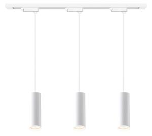 Lampada a sospensione con cavo per sistema a binario PIPE 3xGU10/10W/230V bianca