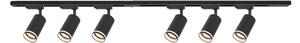 Faretto per binario PIPE 6xGU10/10W/230V, nero