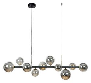 Zuma Line 1214 - Lampadario sospeso con cavo SERENITY 10xG9/8W/230V nero/fumé