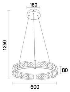 Lampadario LED dimmerabile su cavo ENRIQUE LED/40W/230V 3000-6000K +telecomando